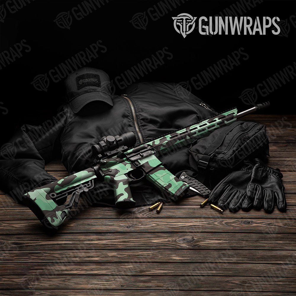 AR 15 Classic XL Mint Chocolate Chip Camo Gun Skin Vinyl Wrap