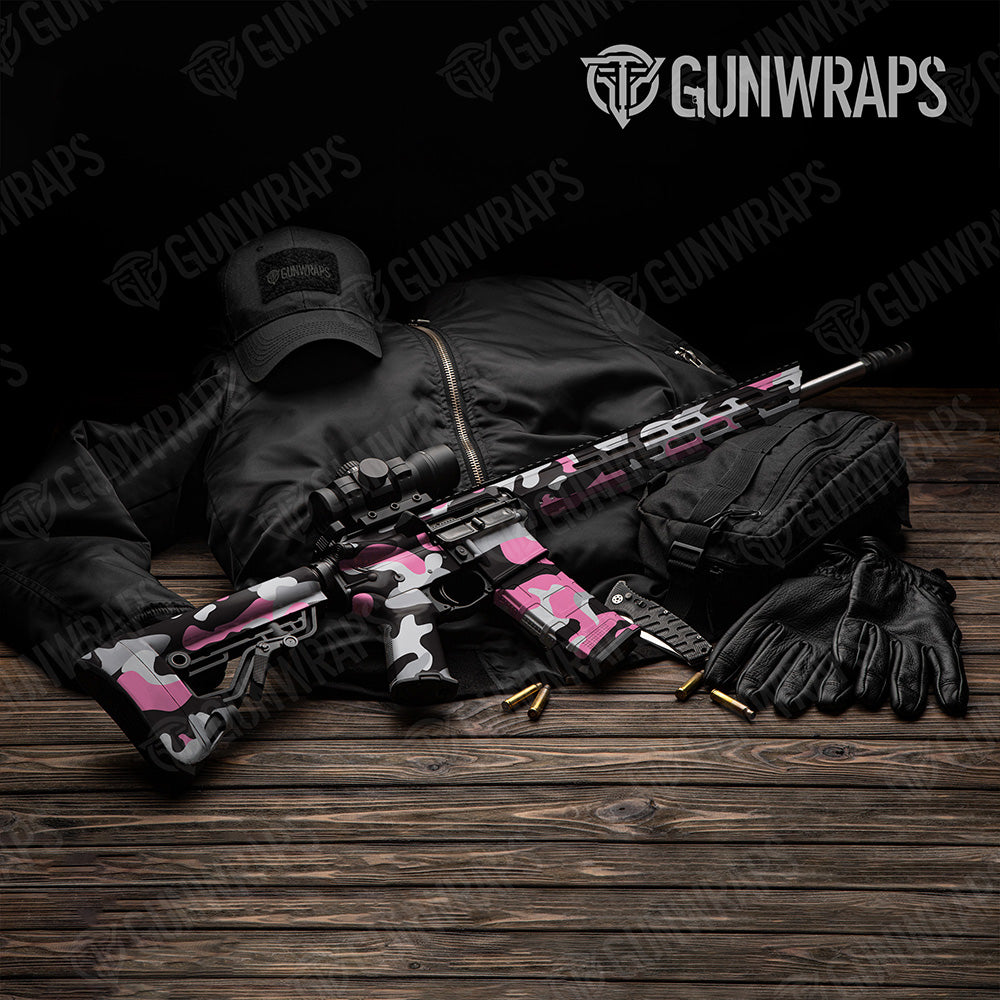 AR 15 Classic XL Pink Tiger Camo Gun Skin Vinyl Wrap