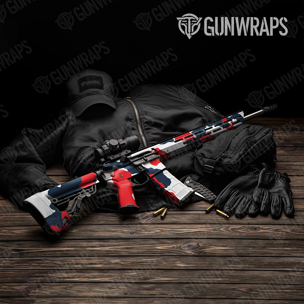 AR 15 Cumulus XL America Camo Gun Skin Vinyl Wrap