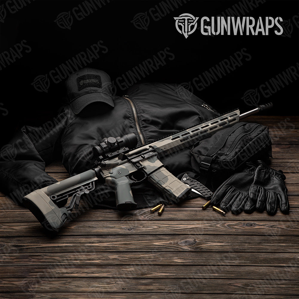 AR 15 Cumulus XL Army Camo Gun Skin Vinyl Wrap