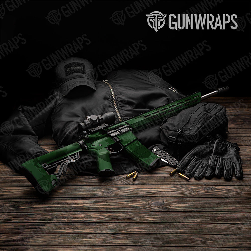 AR 15 Cumulus XL Elite Green Camo Gun Skin Vinyl Wrap