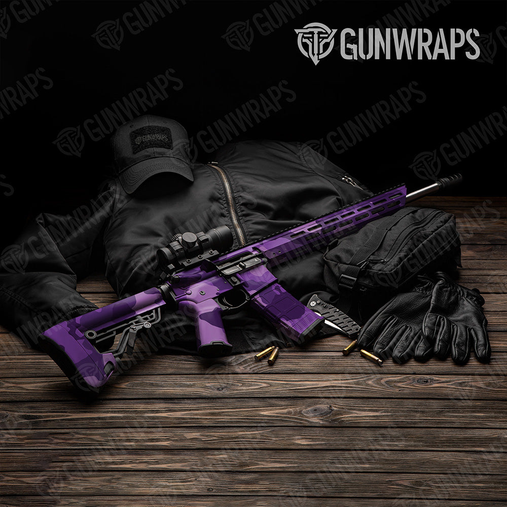 AR 15 Cumulus XL Elite Purple Camo Gun Skin Vinyl Wrap