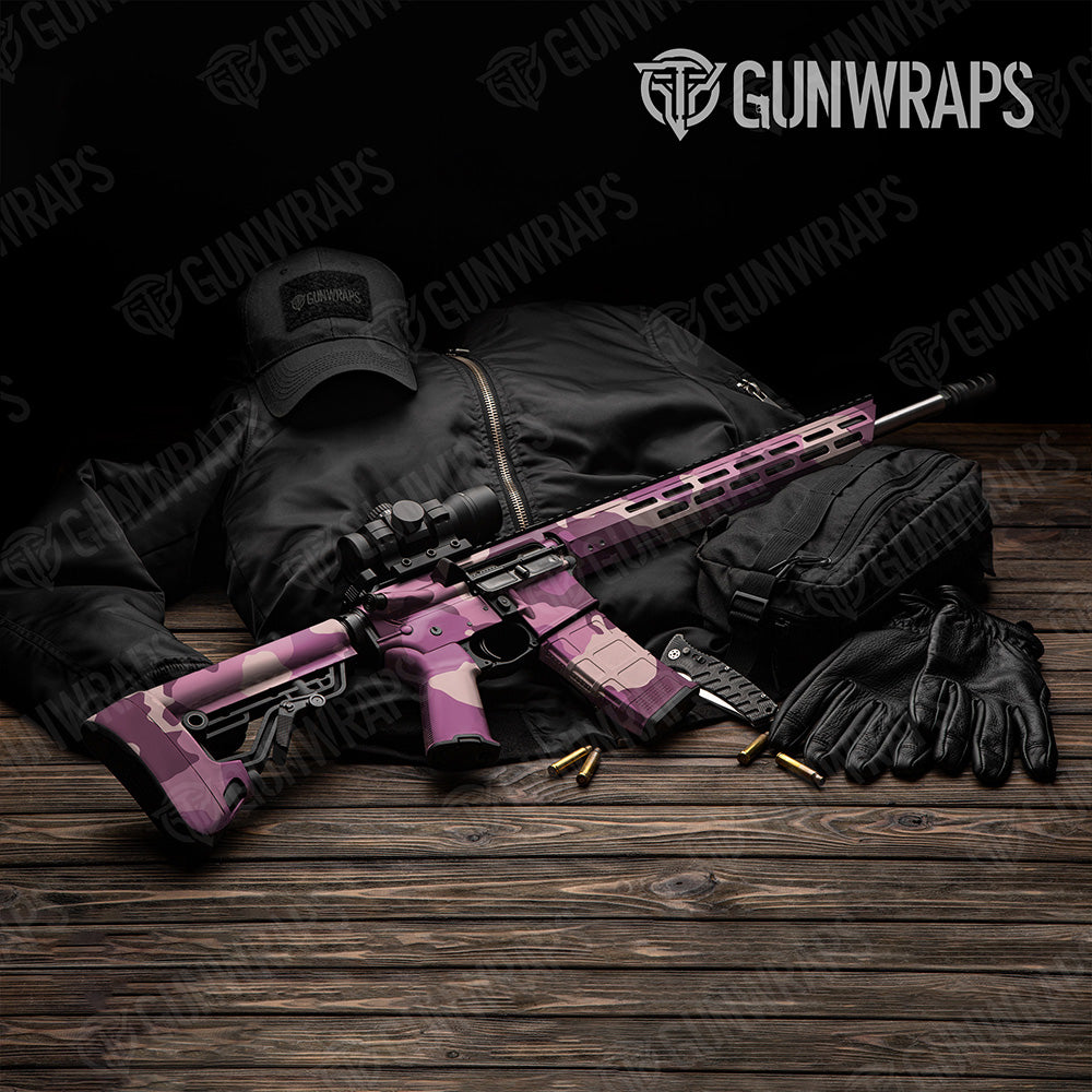 AR 15 Cumulus XL Floral Camo Gun Skin Vinyl Wrap