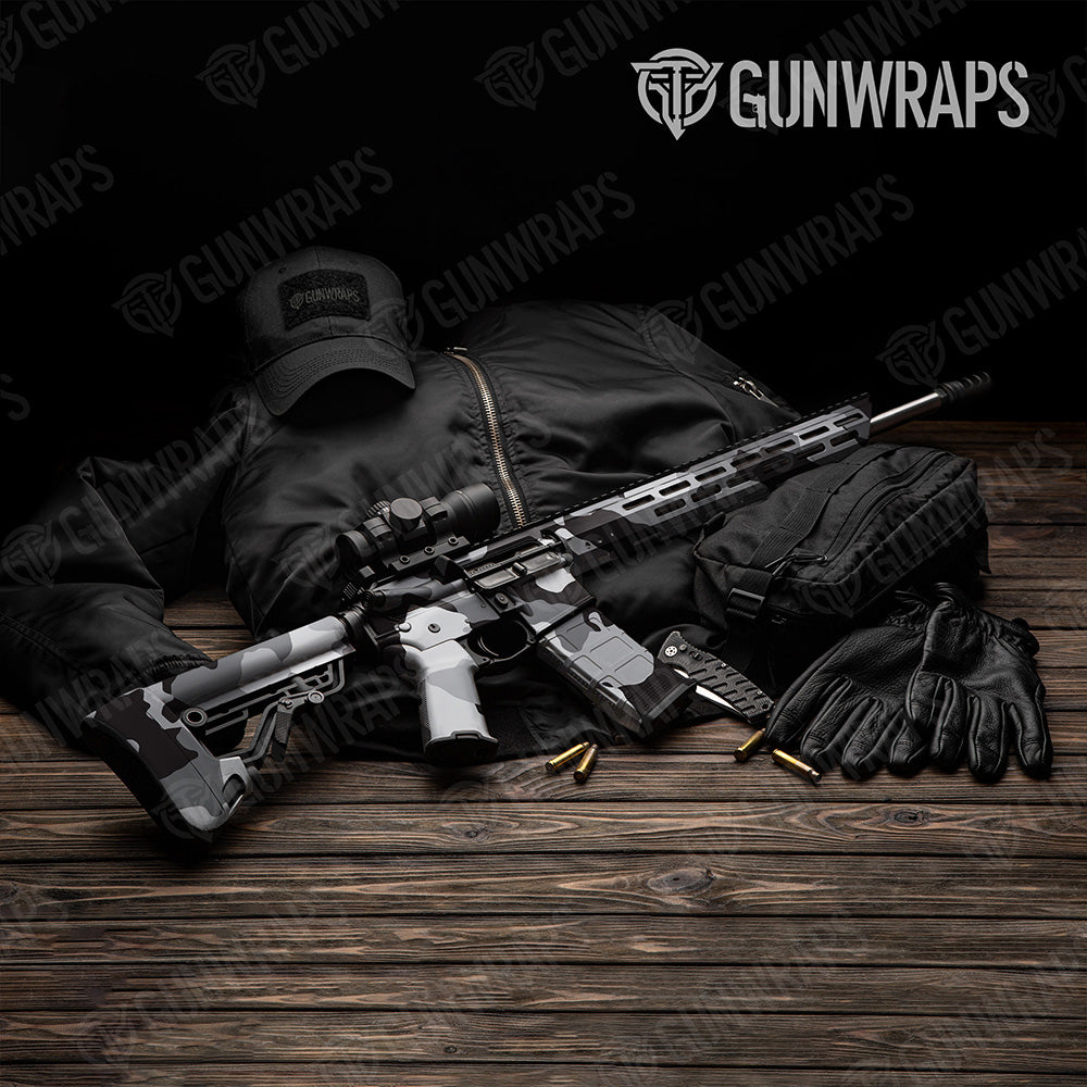 AR 15 Cumulus XL Urban Night Camo Gun Skin Vinyl Wrap