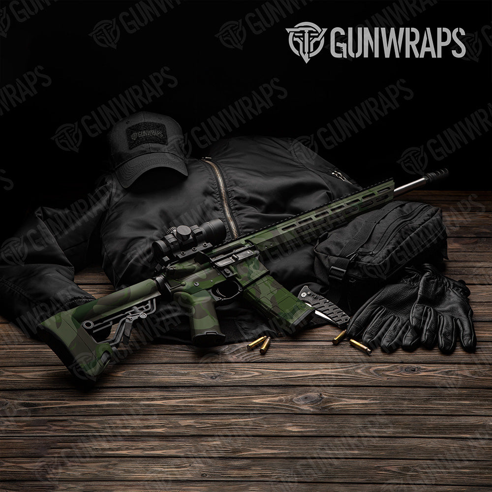 AR 15 Ragged XL Army Camo Gun Skin Vinyl Wrap