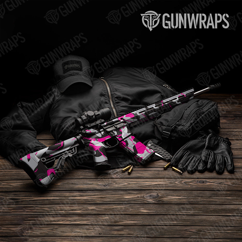 AR 15 Ragged XL Mardi Gras Camo Gun Skin Vinyl Wrap