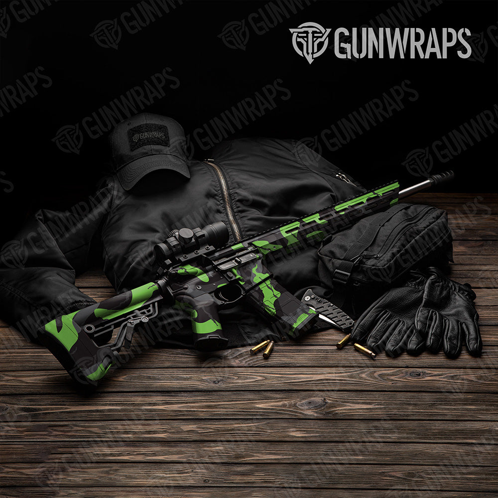 AR 15 Ragged XL Midnight Camo Gun Skin Vinyl Wrap