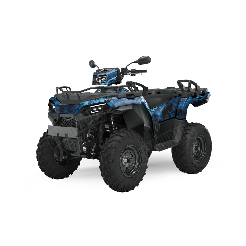 Kryptek Blue Lightning ATV Camo Vinyl Wrap