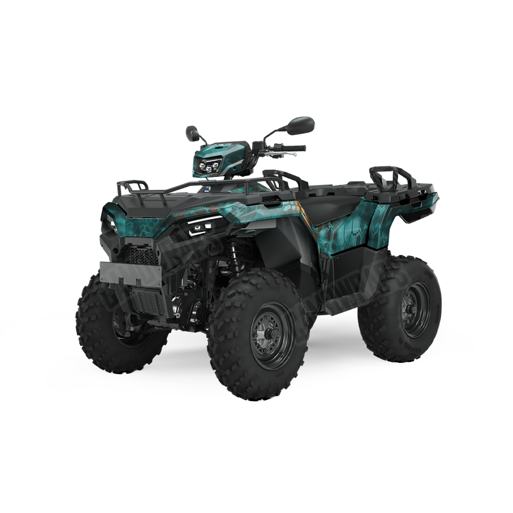 Kryptek Turquoise ATV Camo Vinyl Wrap