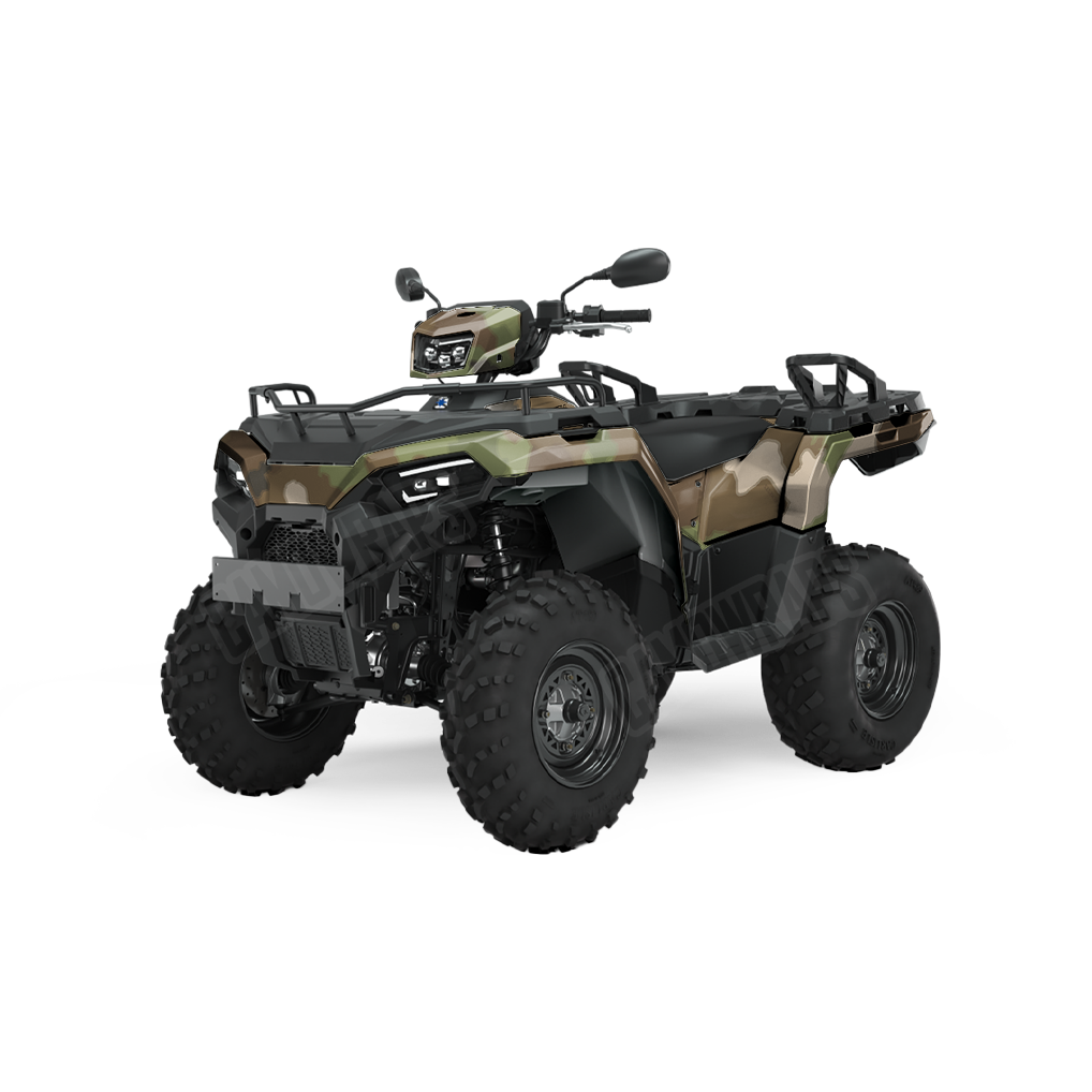 Large Nemesis Woodlands Wolf ATV Camo Vinyl Wrap