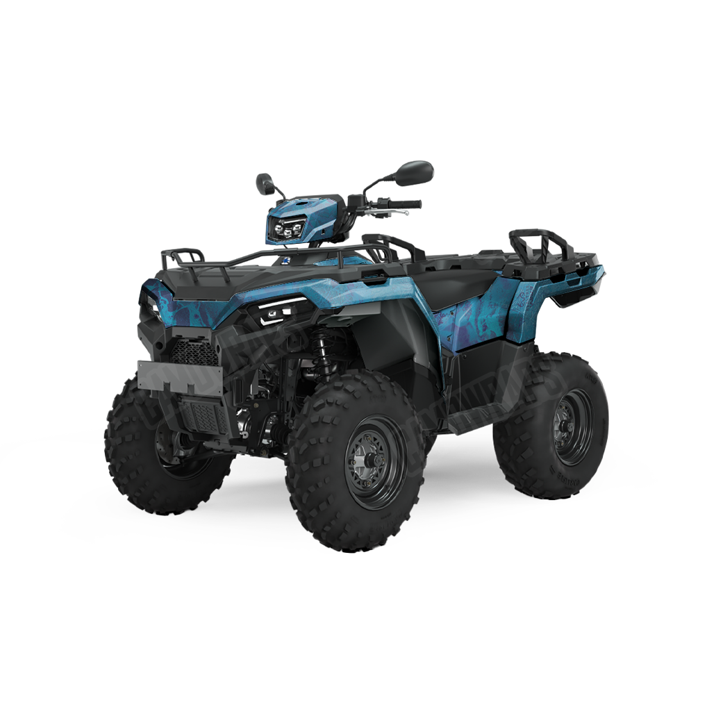 Realtree WAV3 Standard Blue ATV Camo Vinyl Wrap