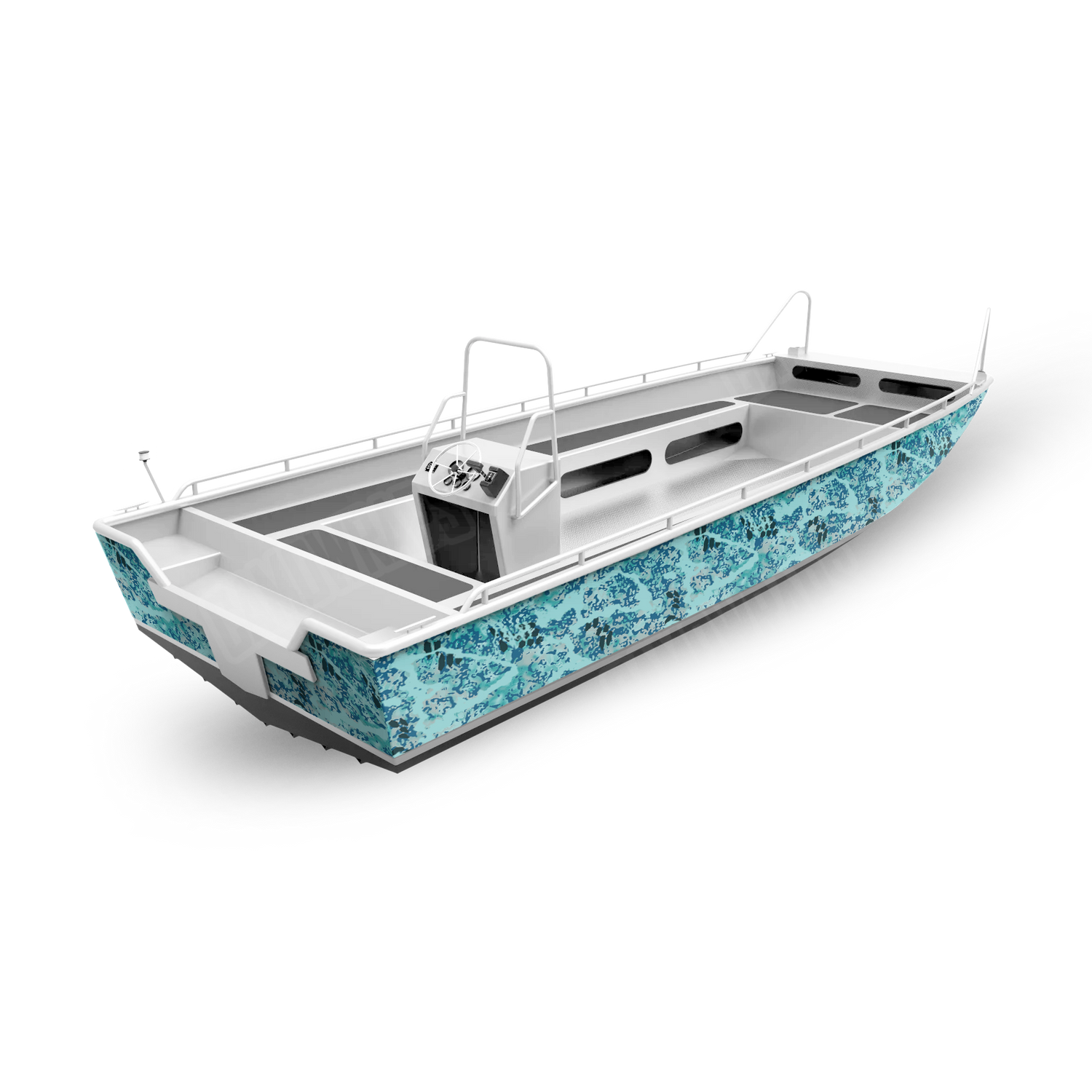 Kryptek Obskura Glacier Boat Camo Vinyl Wrap