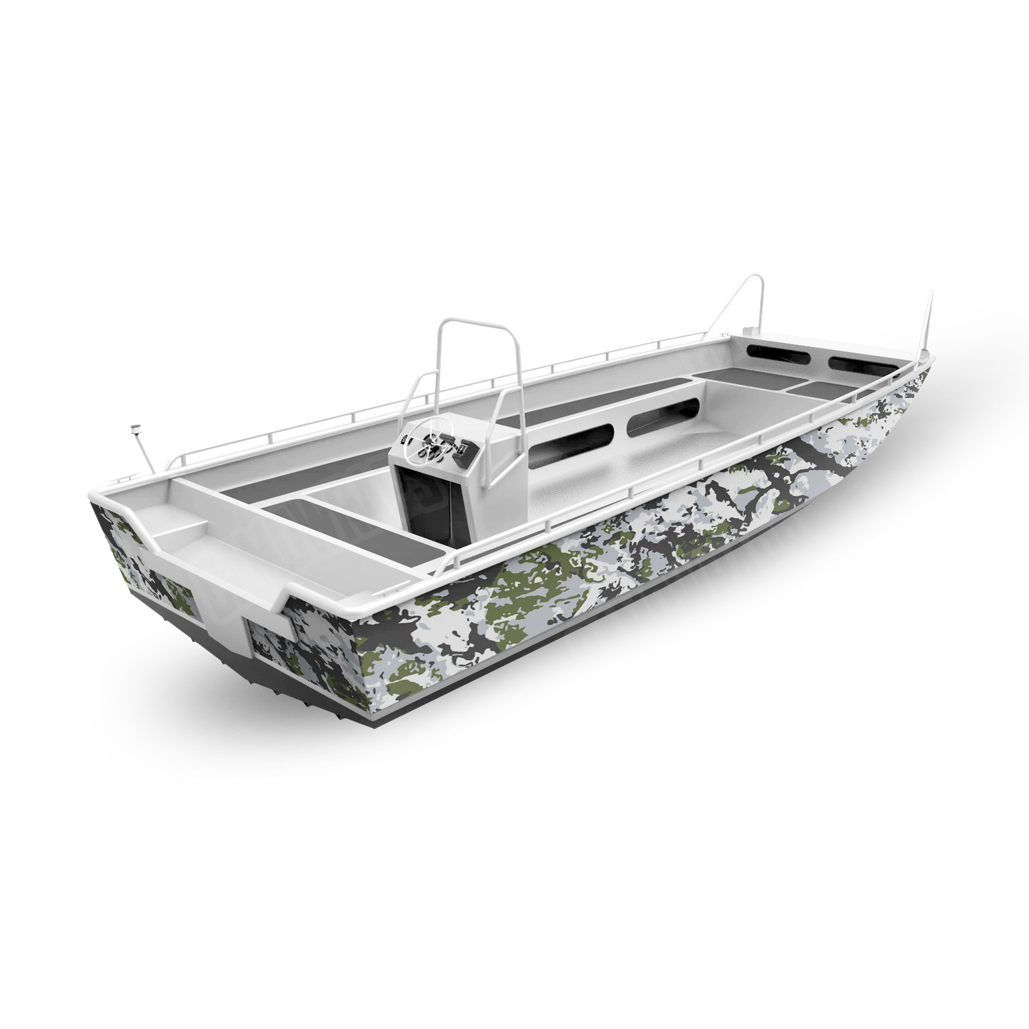 X3 RELV Timber Wolf Boat Camo Vinyl Wrap