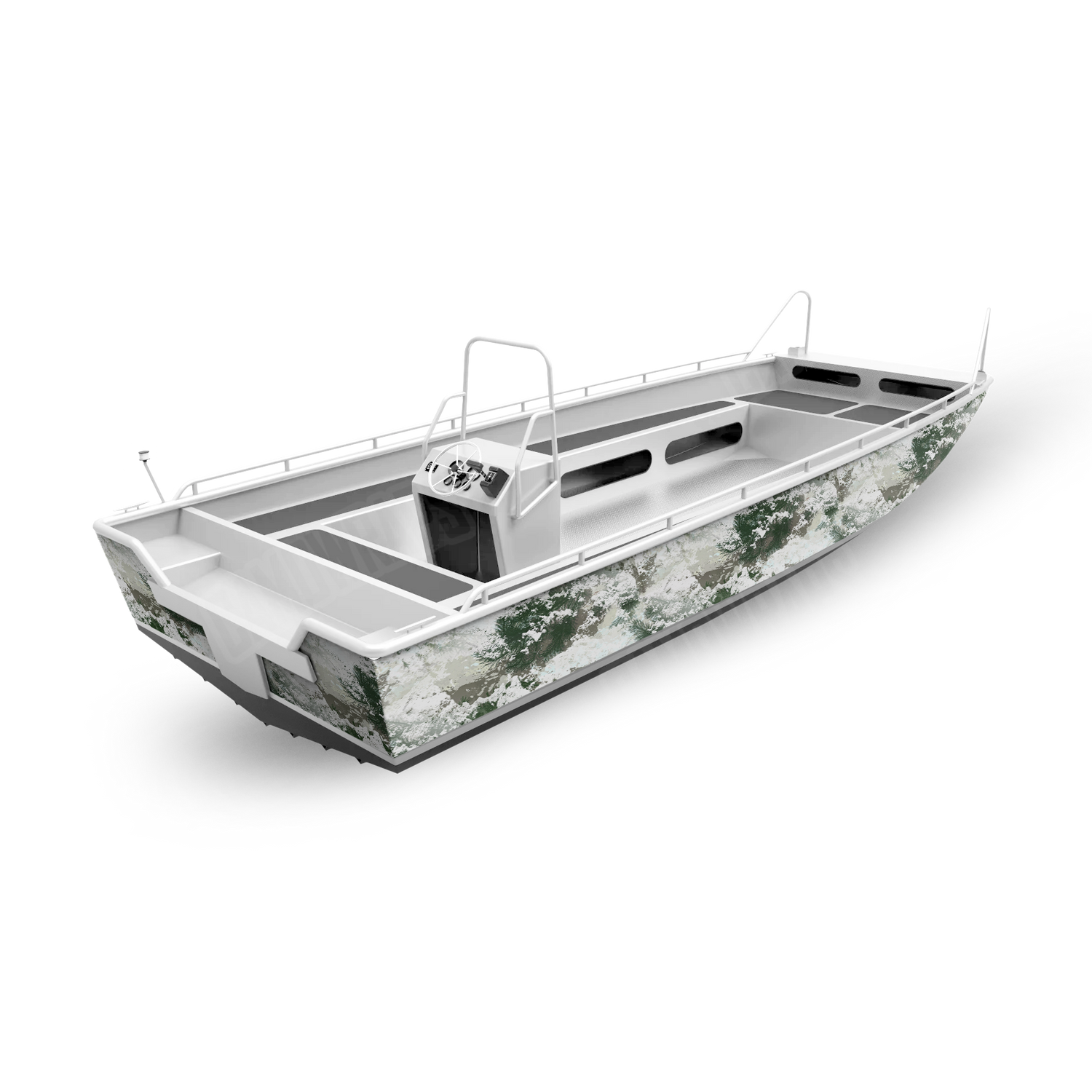 Substrate Snow Spruce Boat Camo Vinyl Wrap