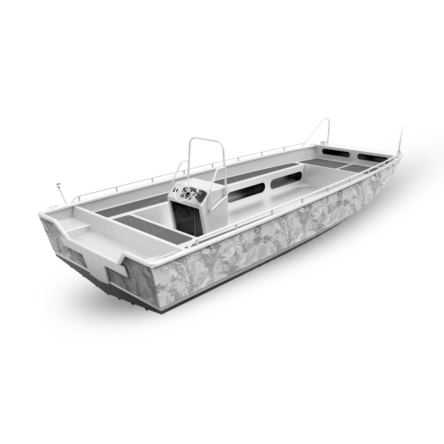 Veil Stoke Whiteout Boat Camo Vinyl Wrap