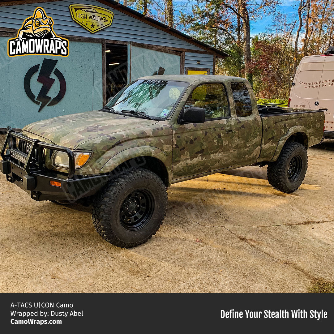 green camo toyota wrap