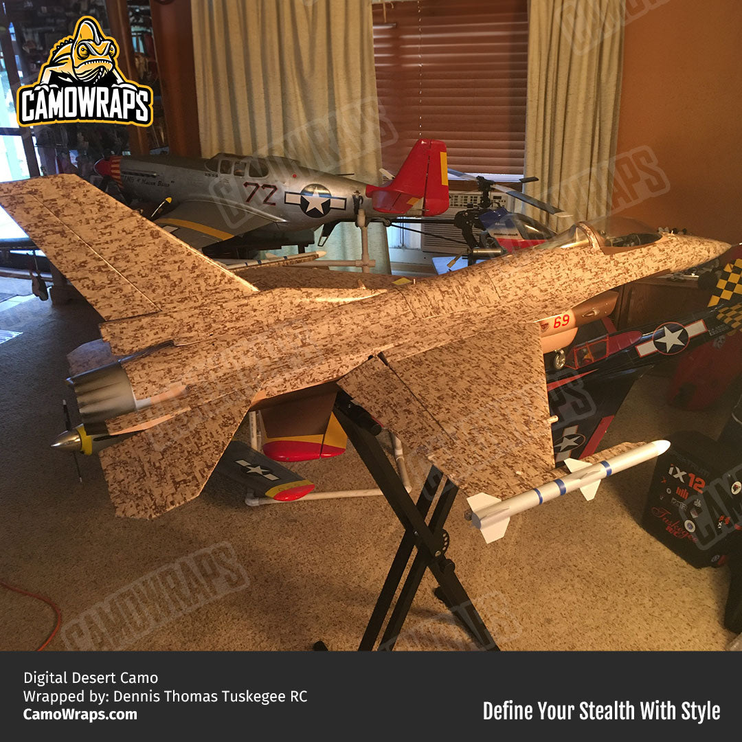 desert camo model plane wrap