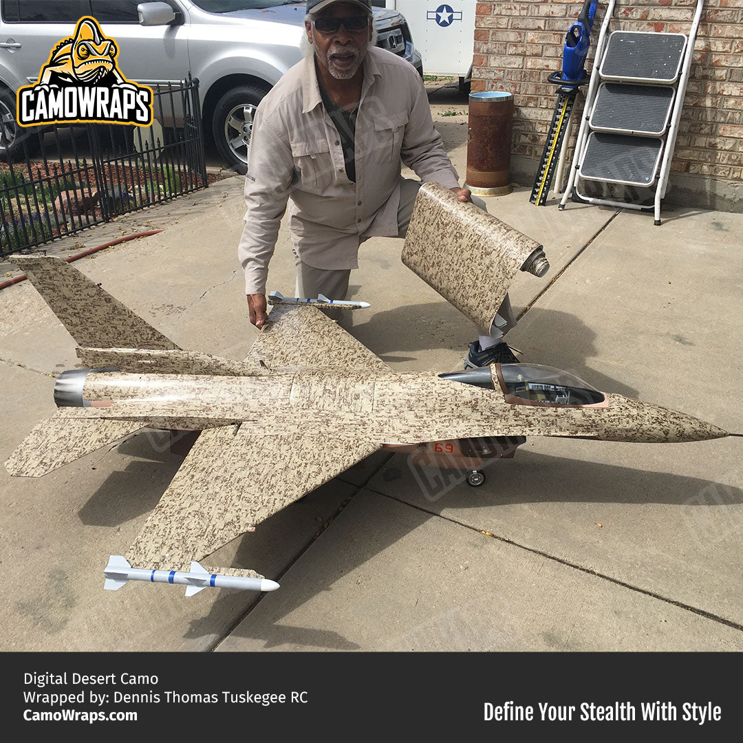 desert camo model plane wrap