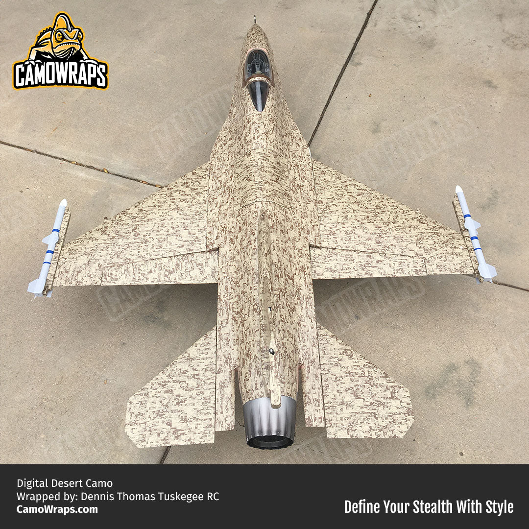 desert camo model plane wrap