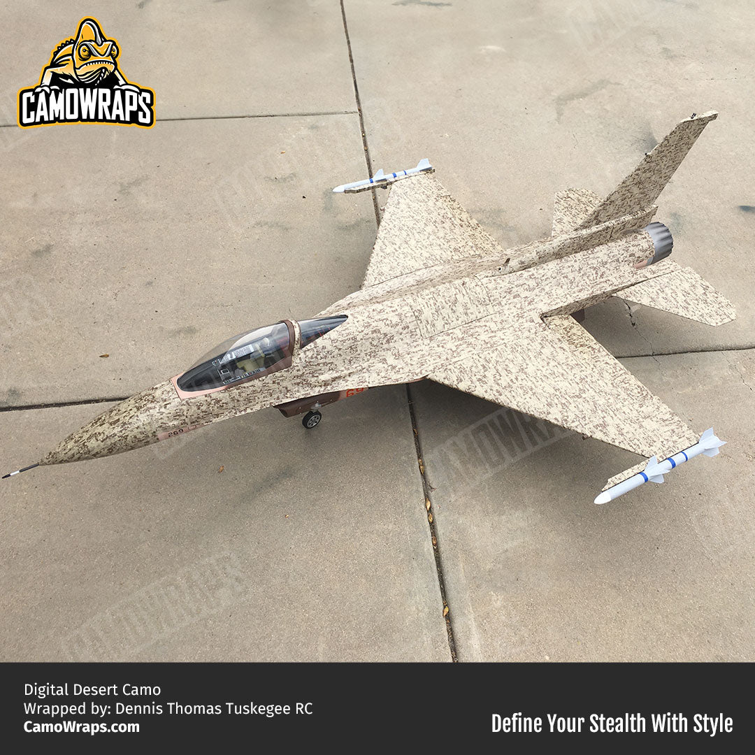 desert camo model plane wrap