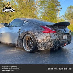 black digital camo nissan wrap