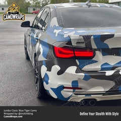 blue camo bmw wrap