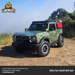 dark army green camo bronco wrap