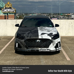 black camo car wrap