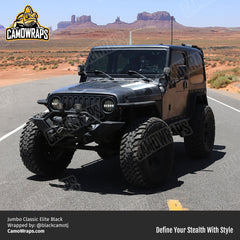 black camo jeep wrap