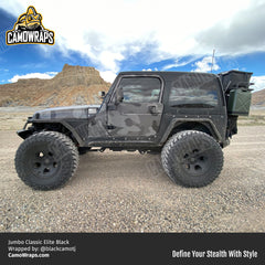 black camo jeep wrap