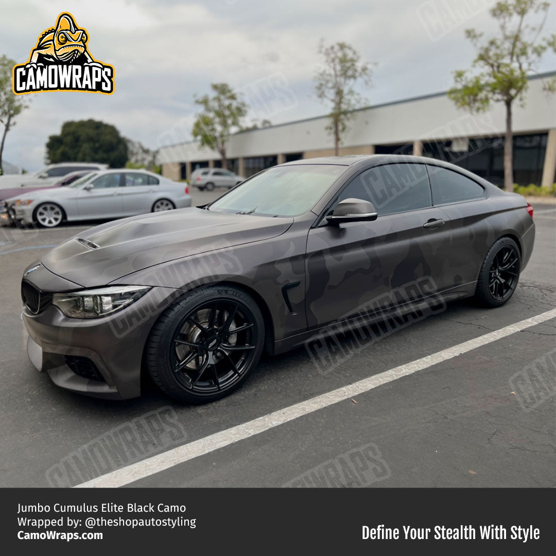 black camo bmw wrap