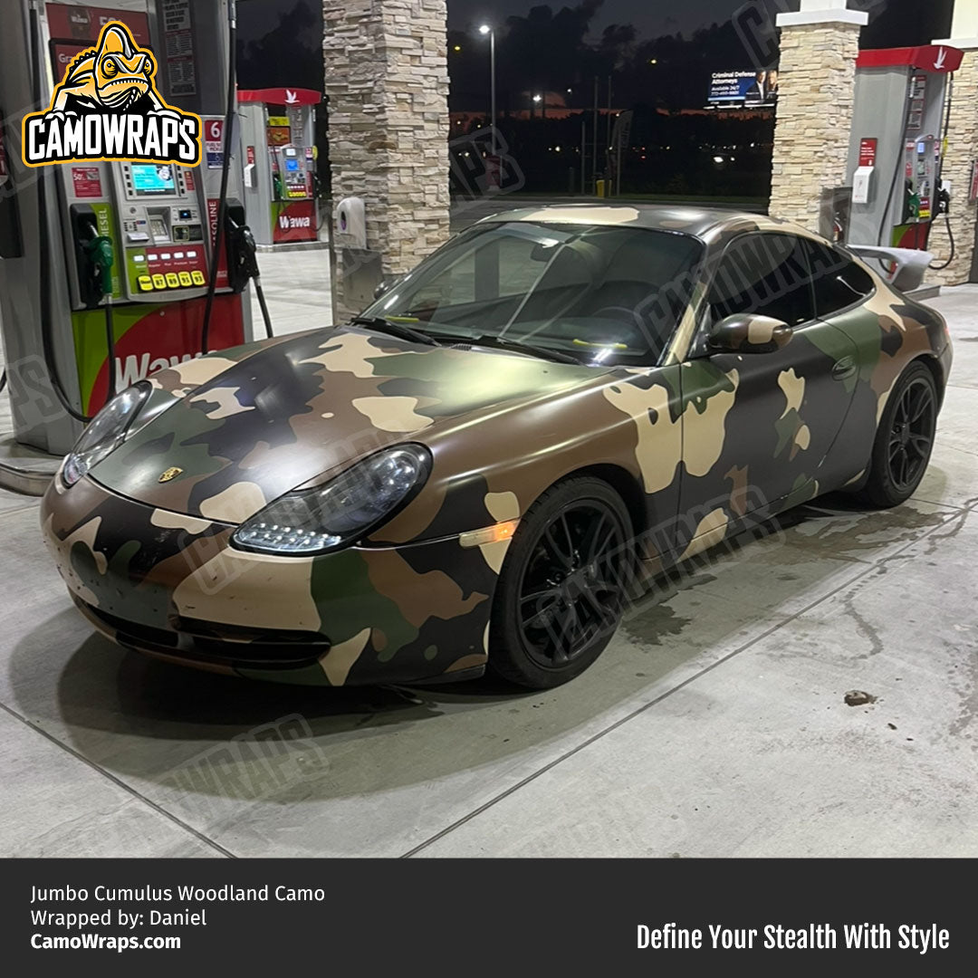 woodland camo porsche wrap