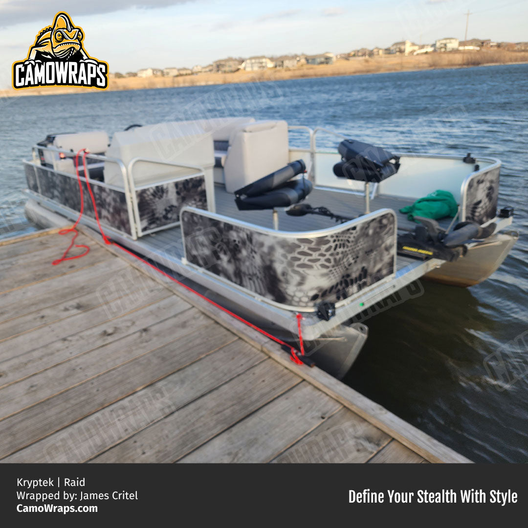 kryptek camo boat wrap