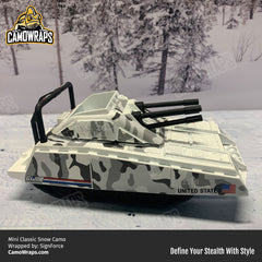 white camo tank toy wrap