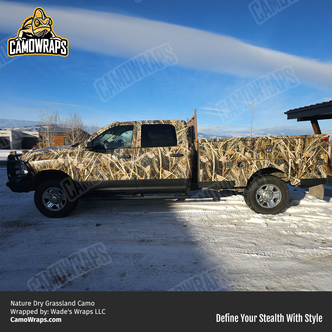 grassland camo truck wrap