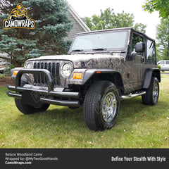 woodland camo jeep wrap