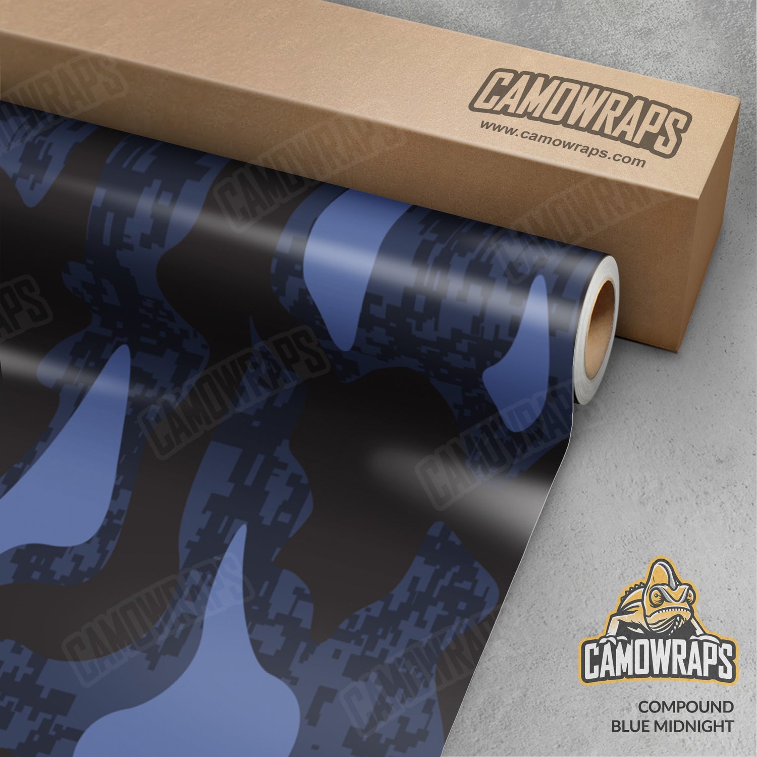 Compound Blue Midnight Camo Vinyl Wrap