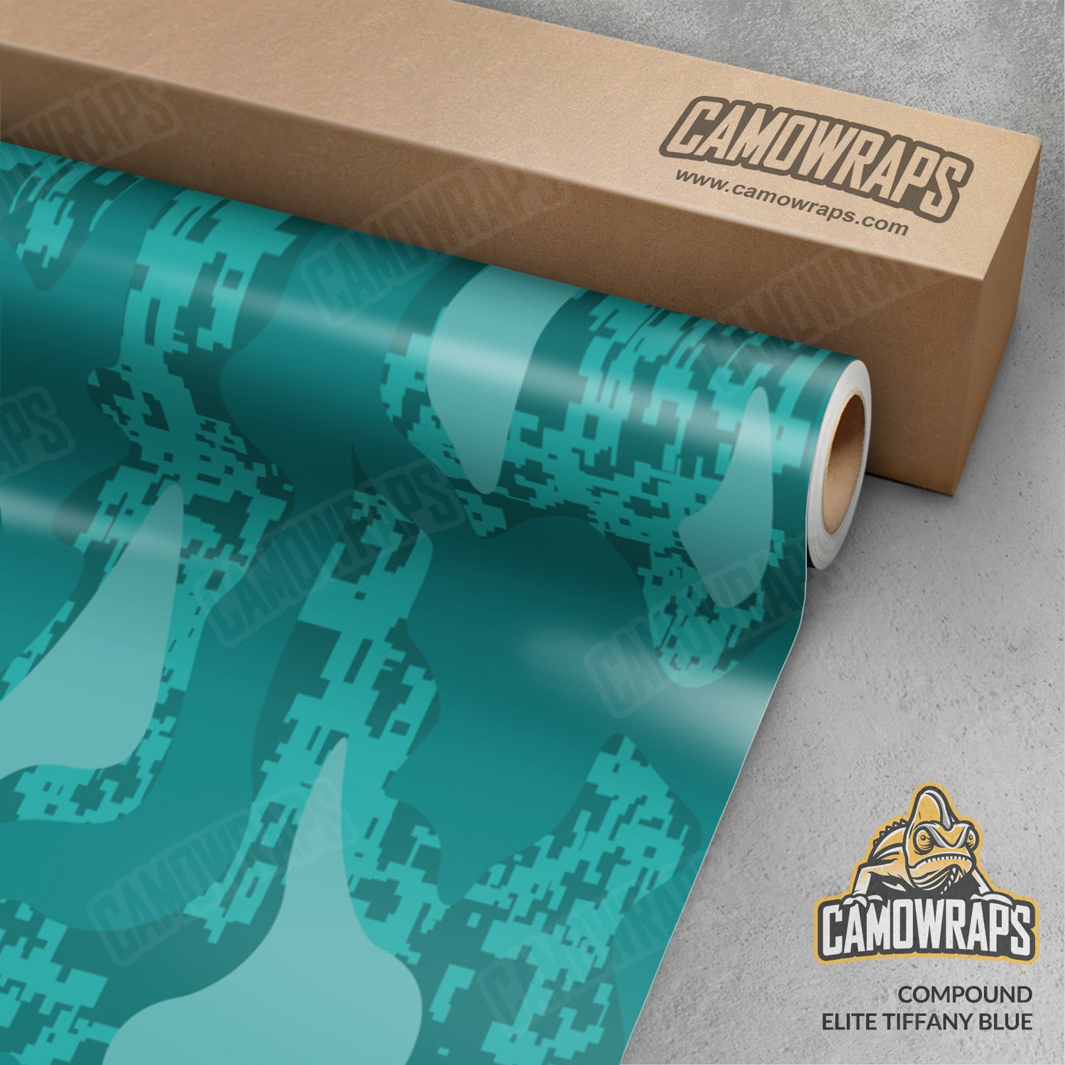 Compound Elite Tiffany Blue Camo Vinyl Wrap