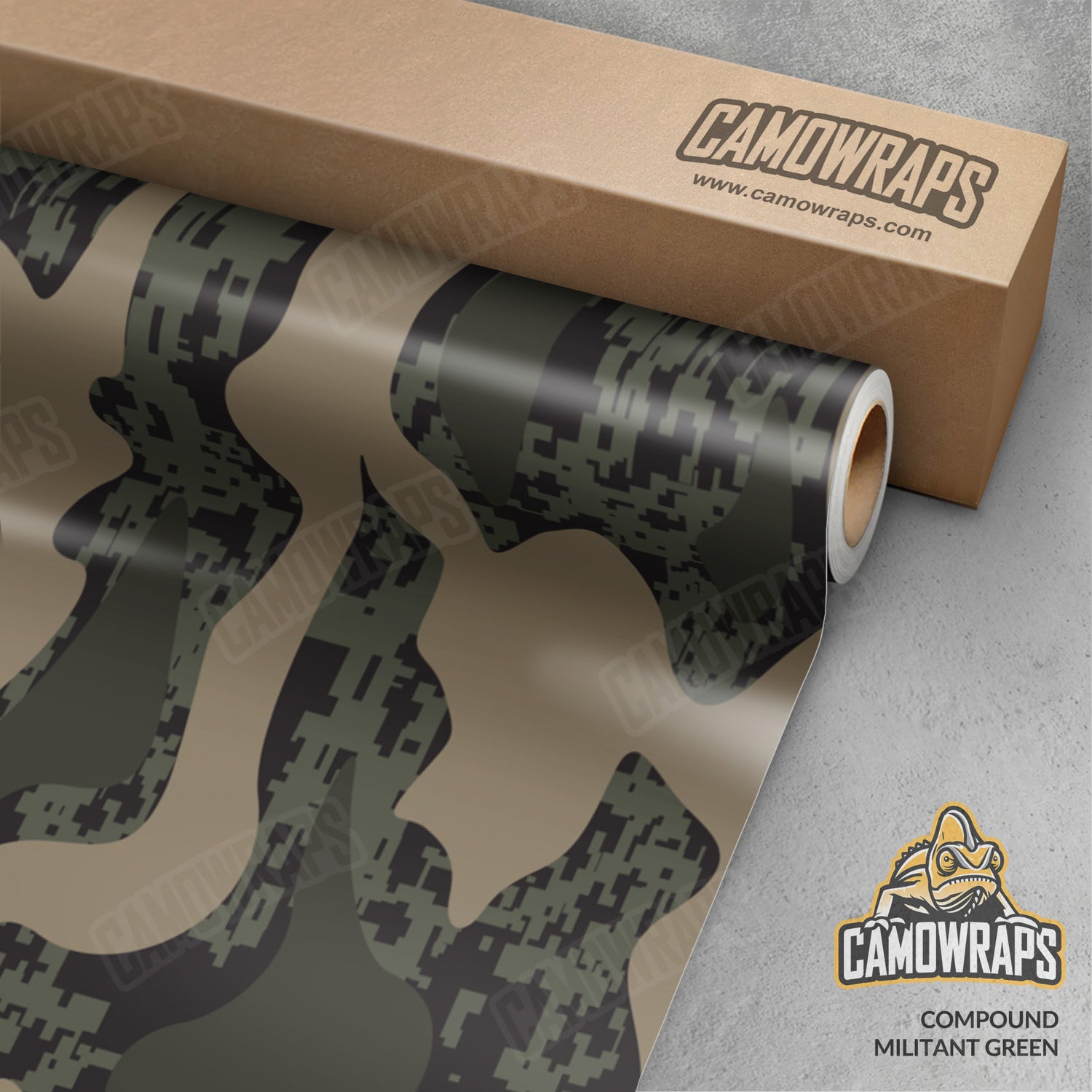 Compound Militant Green Camo Vinyl Wrap