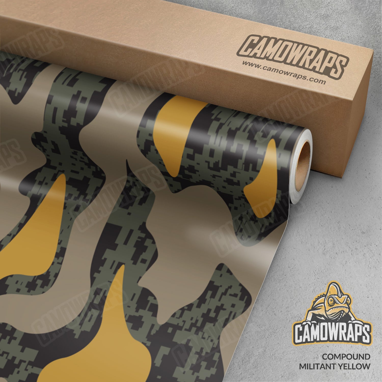 Compound Militant Yellow Camo Vinyl Wrap