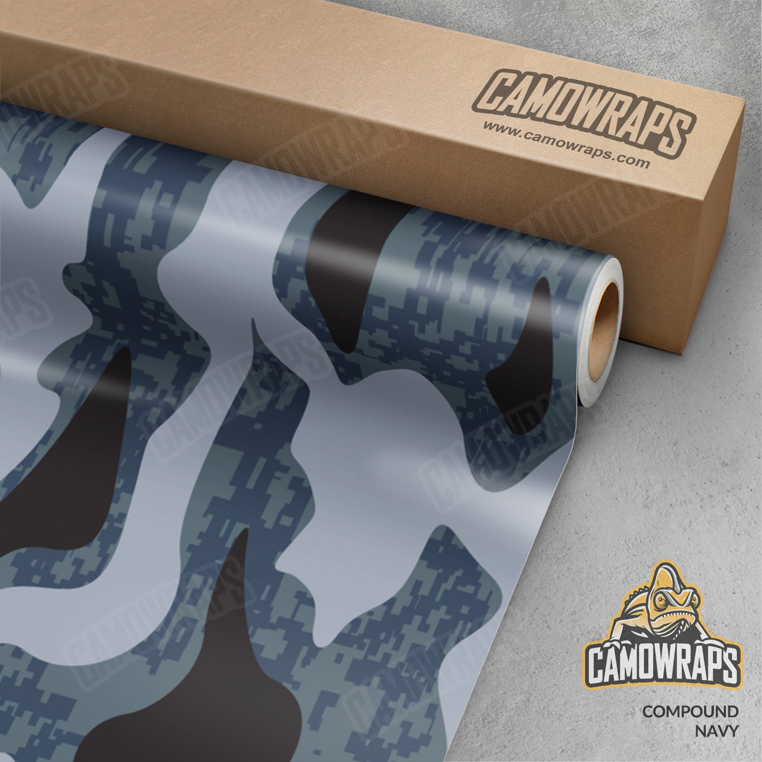 Compound Navy Camo Vinyl Wrap