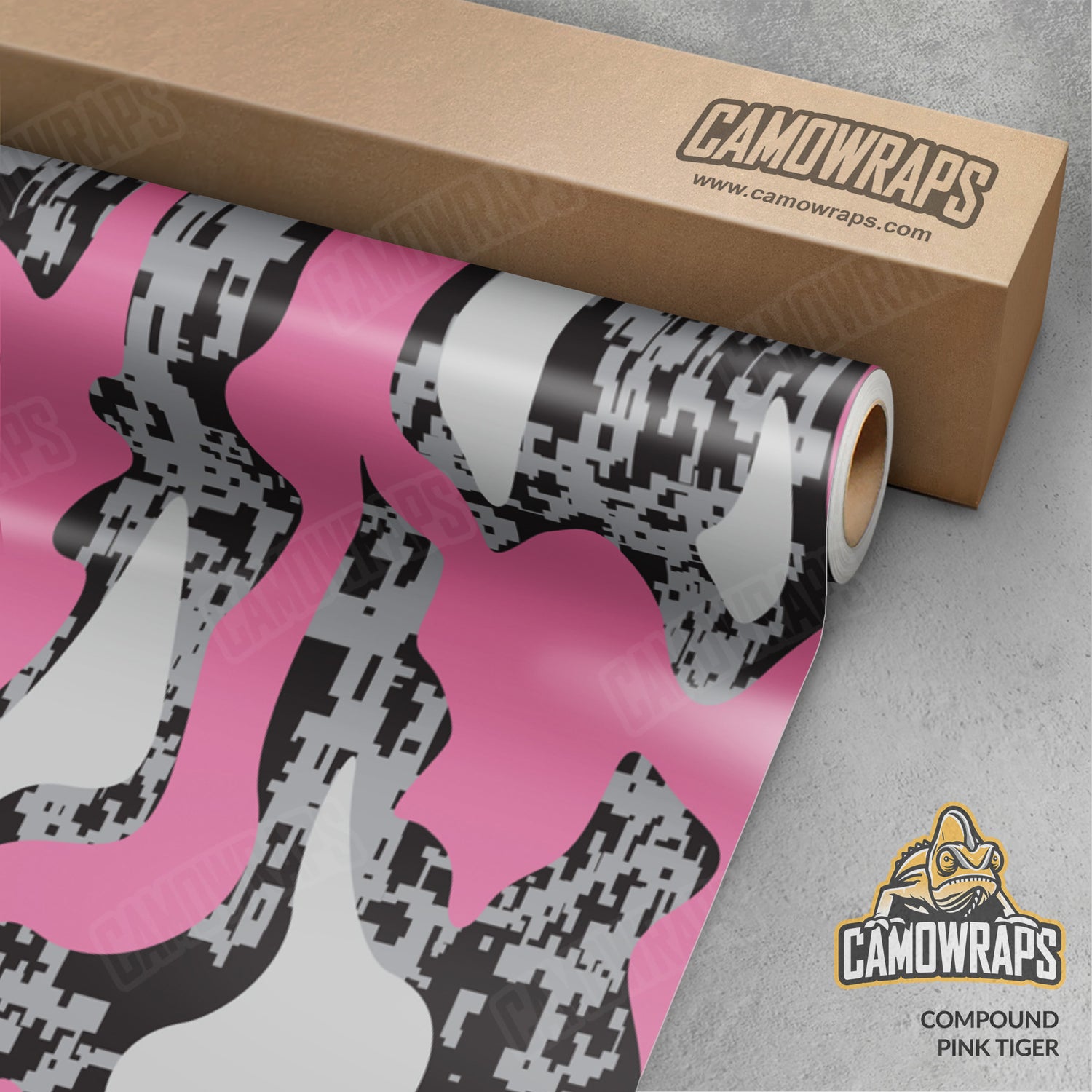 Compound Pink Tiger Camo Vinyl Wrap