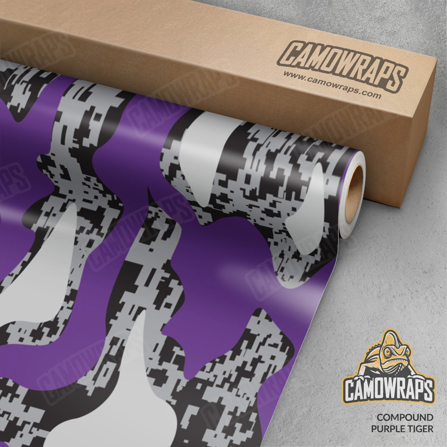 Compound Purple Tiger Camo Vinyl Wrap