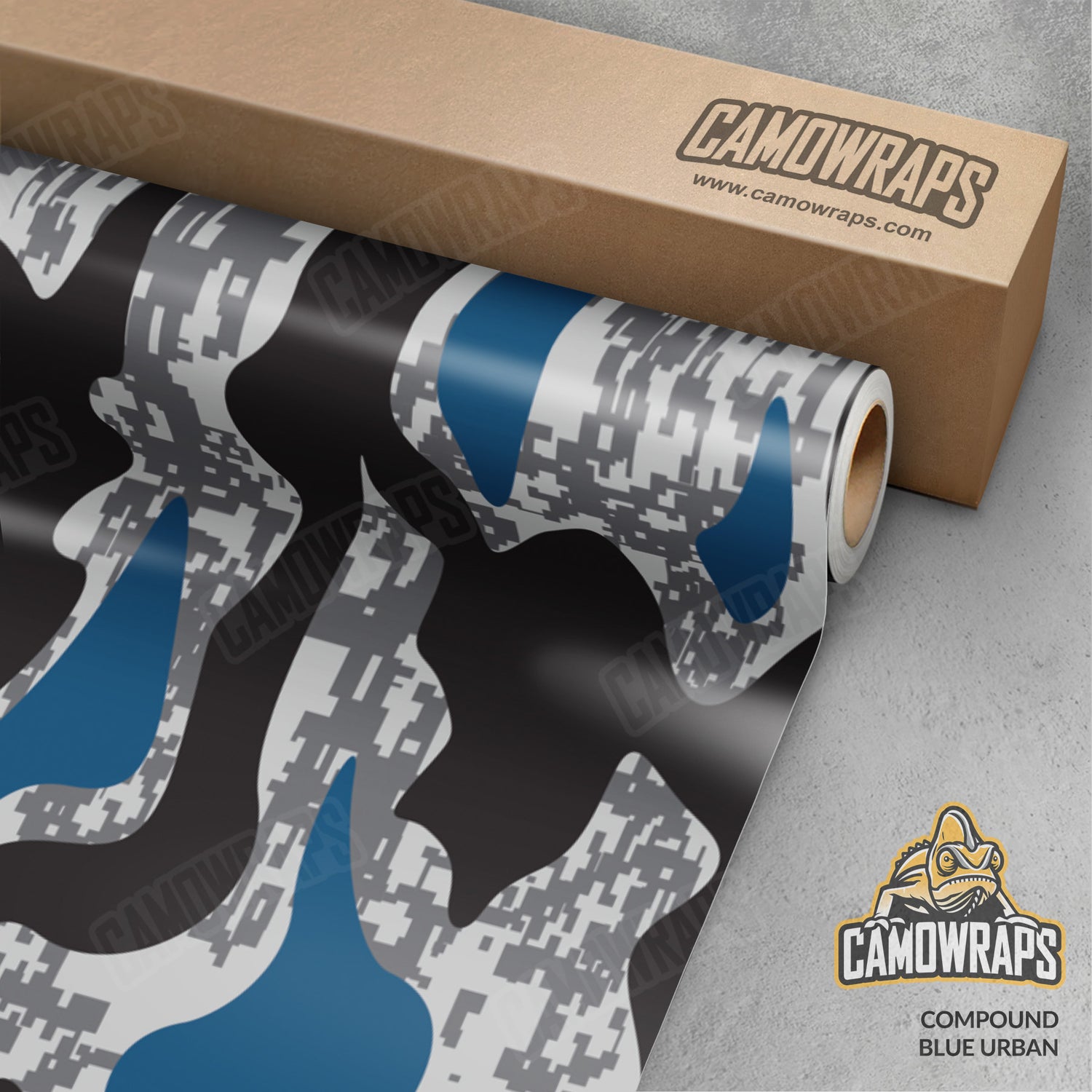 Compound Urban Blue Camo Vinyl Wrap