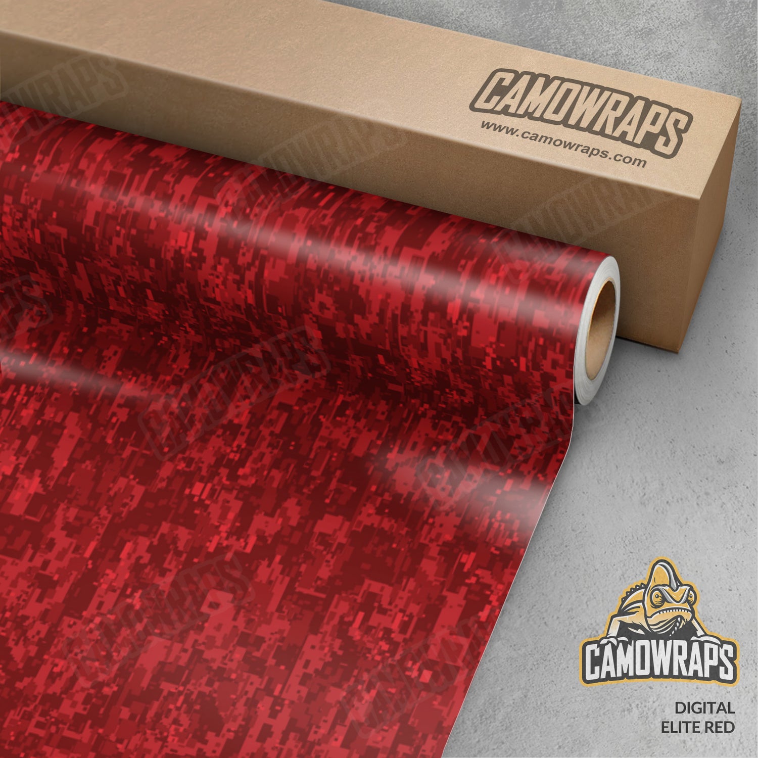 Digital Elite Red Camo Vinyl Wrap