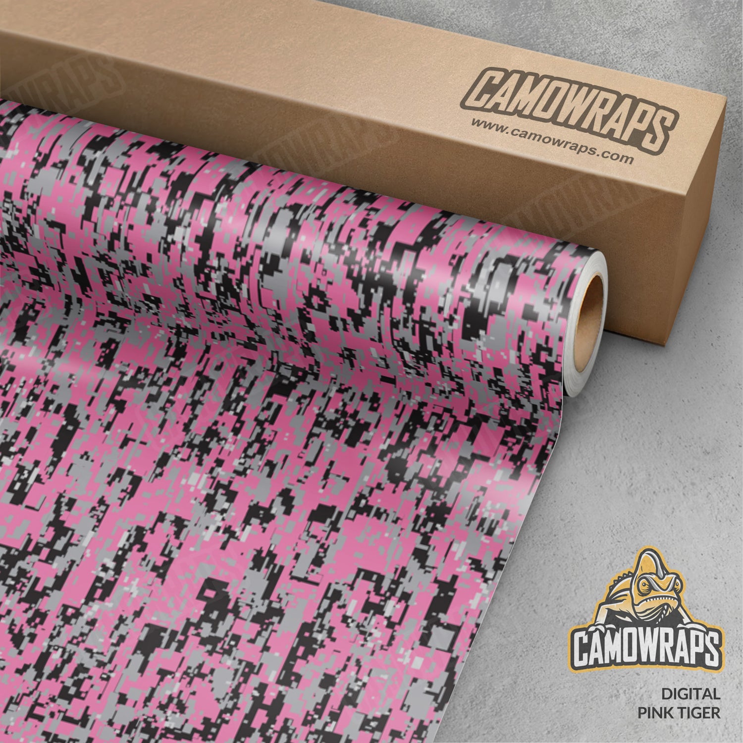 Digital Pink Tiger Camo Vinyl Wrap