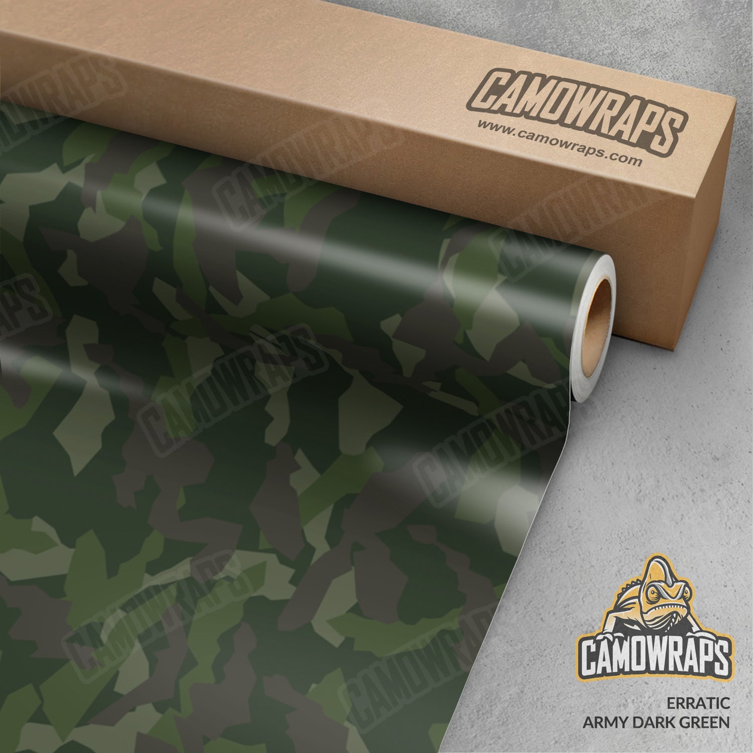 Erratic Army Dark Green Camo Vinyl Wrap