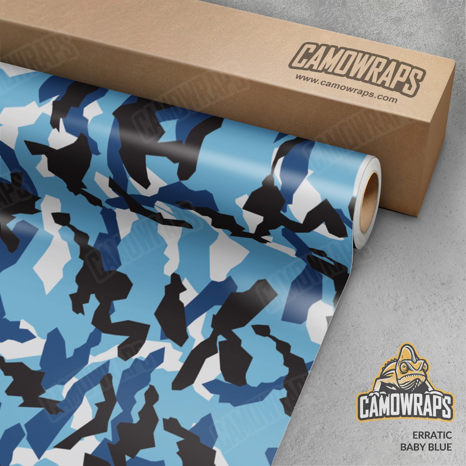 Erratic Baby Blue Camo Vinyl Wrap