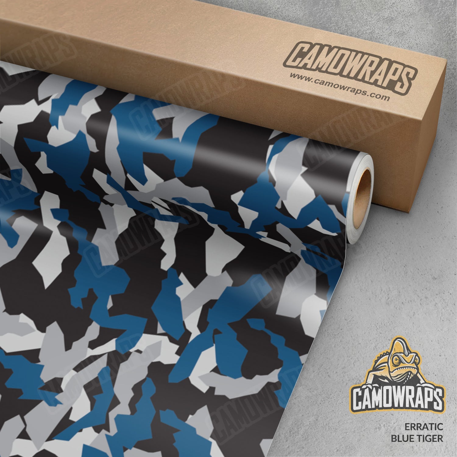 Erratic Blue Tiger Camo Vinyl Wrap