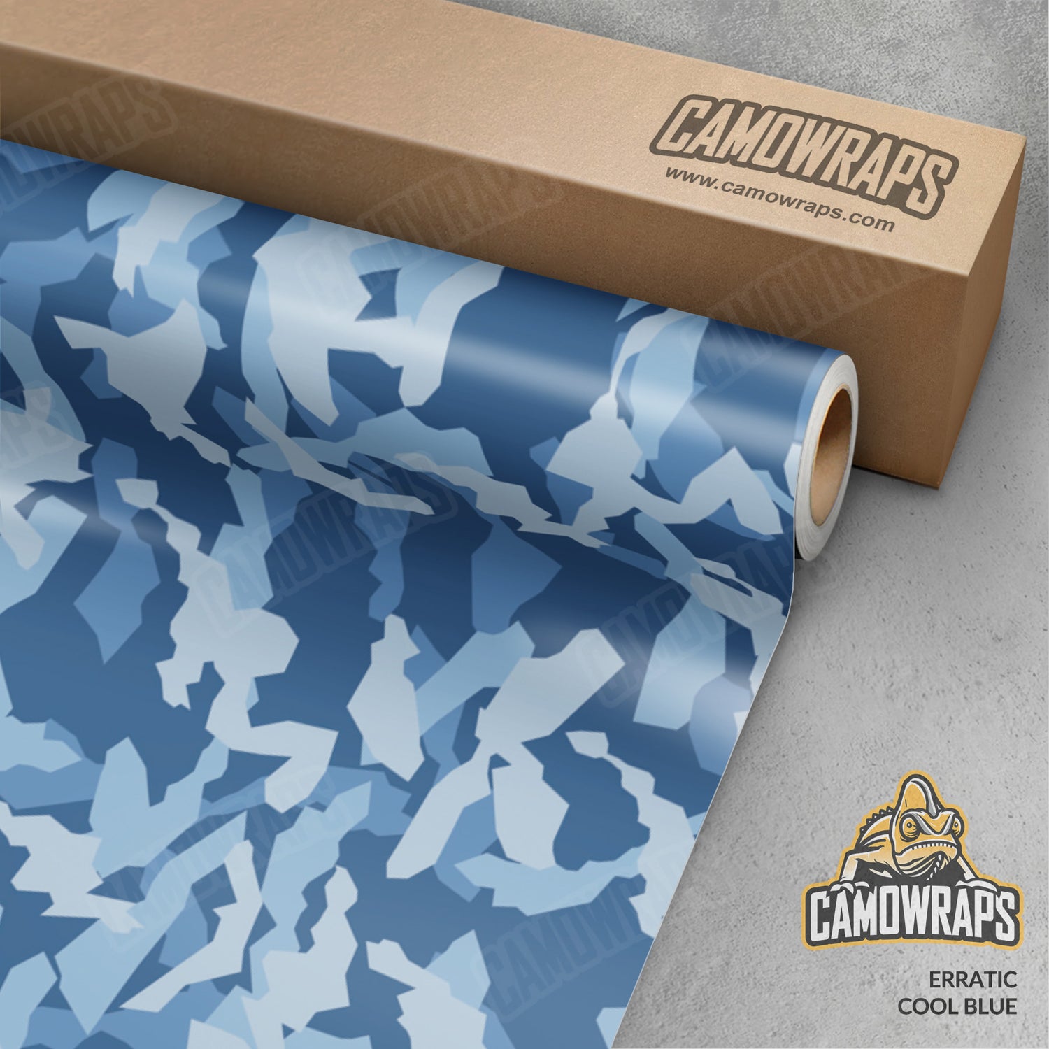 Erratic Cool Blue Camo Vinyl Wrap